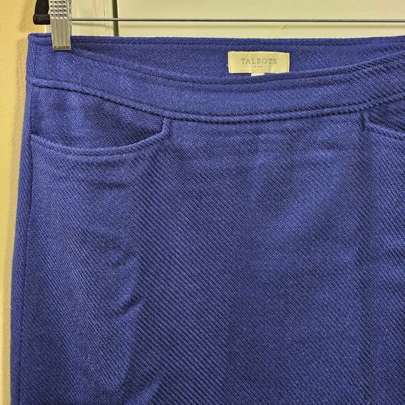Talbots Wool Blend Pencil Skirt Sz 14 Lined Pockets Gilmore Girls Academia - Picture 2 of 5